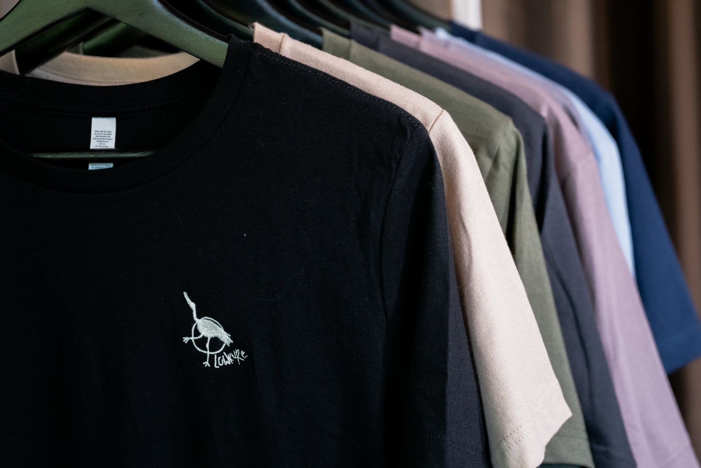Men's / Unisex Crew Neck T-Shirt - BLACK | Crane Logo
