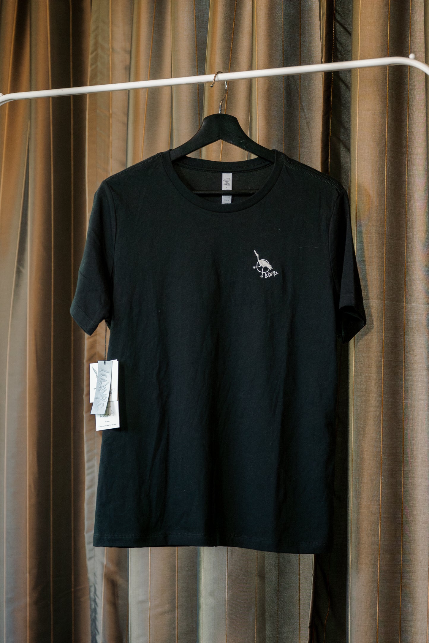 Men's / Unisex Crew Neck T-Shirt - BLACK | Crane Logo