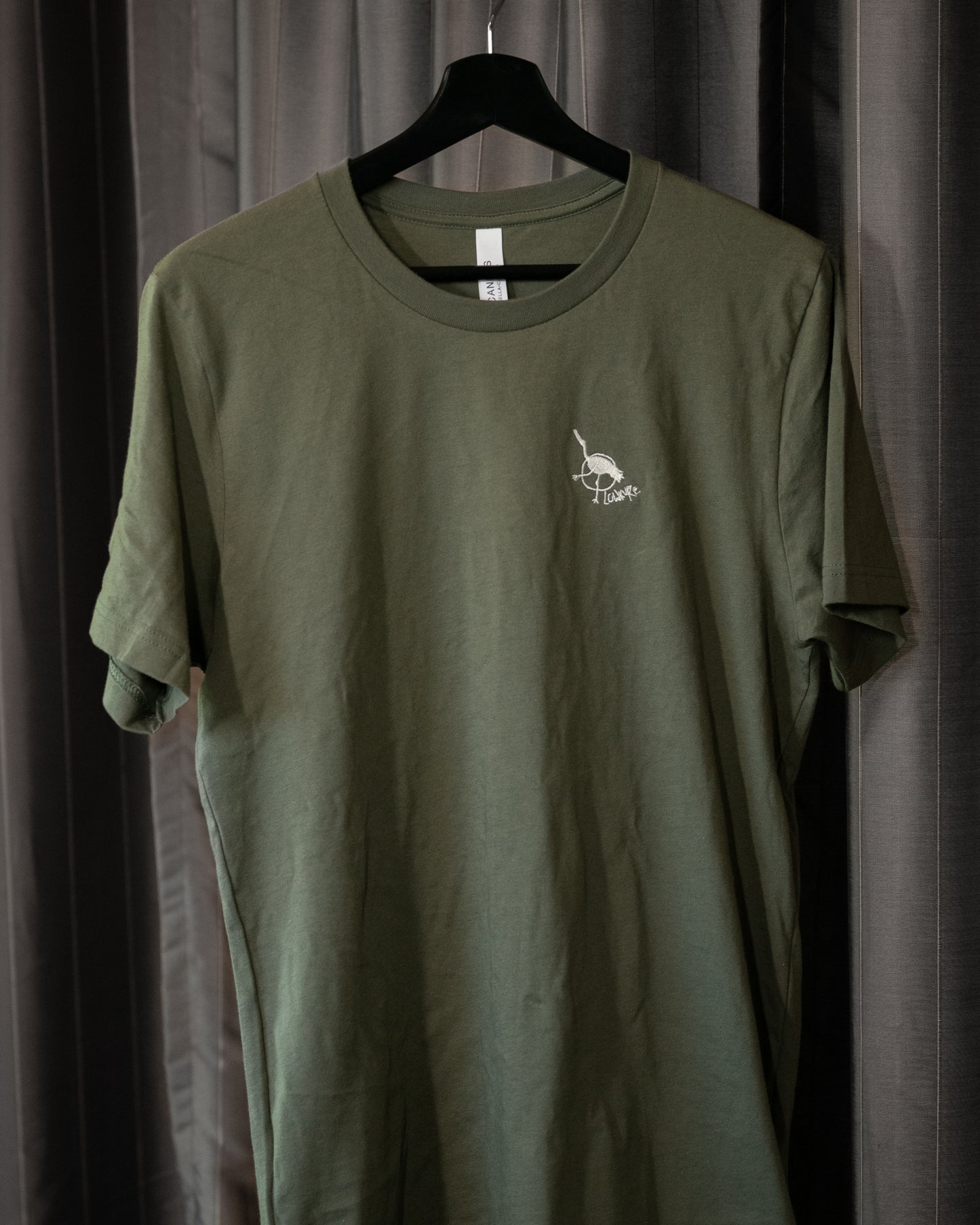 Men's / Unisex Crew Neck T-Shirt - ARMY GREEN | Crane Logo