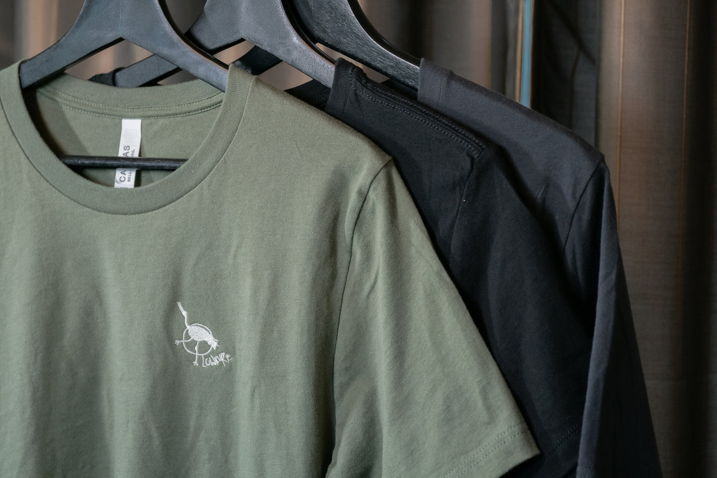 Men's / Unisex Crew Neck T-Shirt - ARMY GREEN | Crane Logo