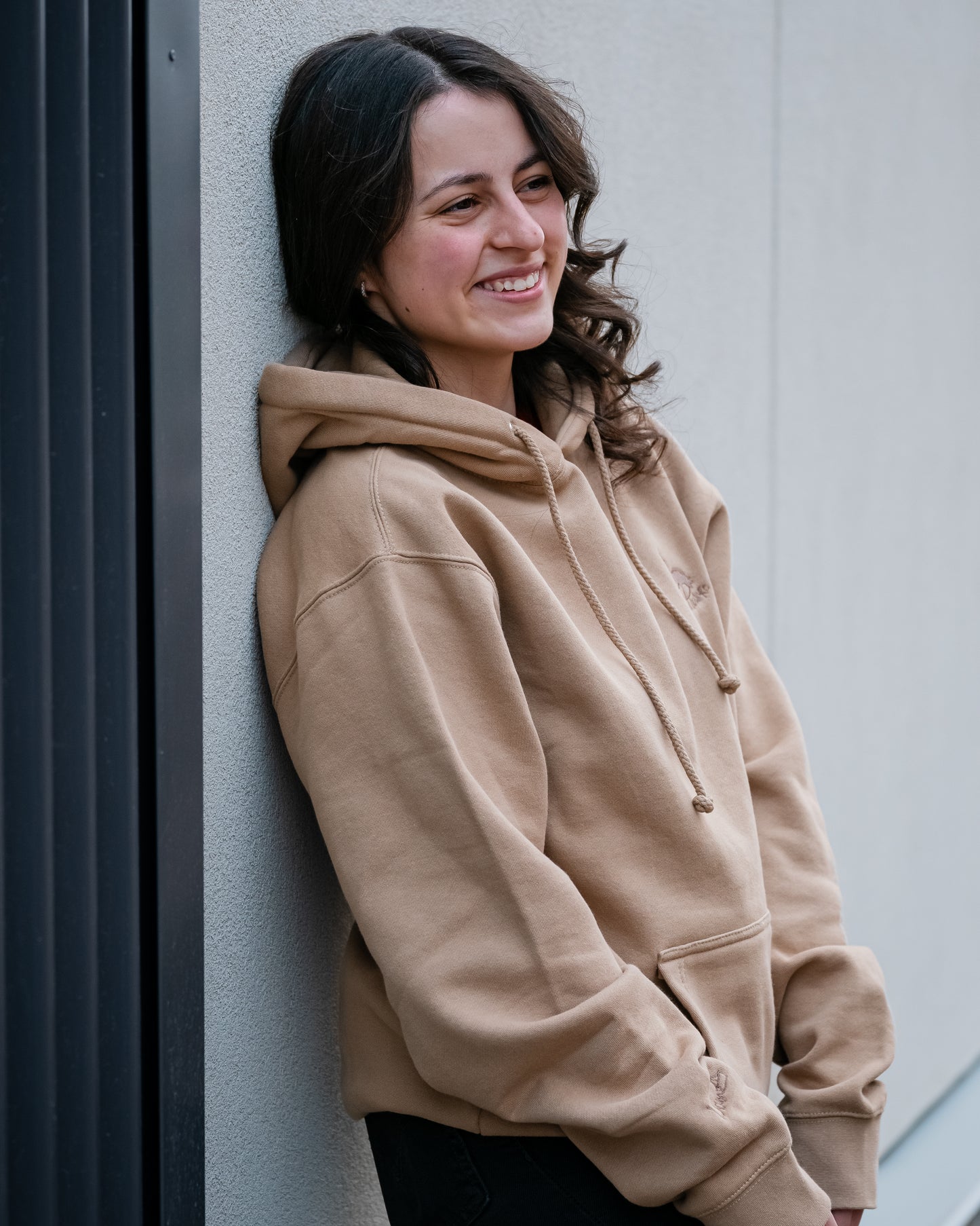 Men's / Unisex Heavyweight Hoodie - SANDSTONE | Crane Logo