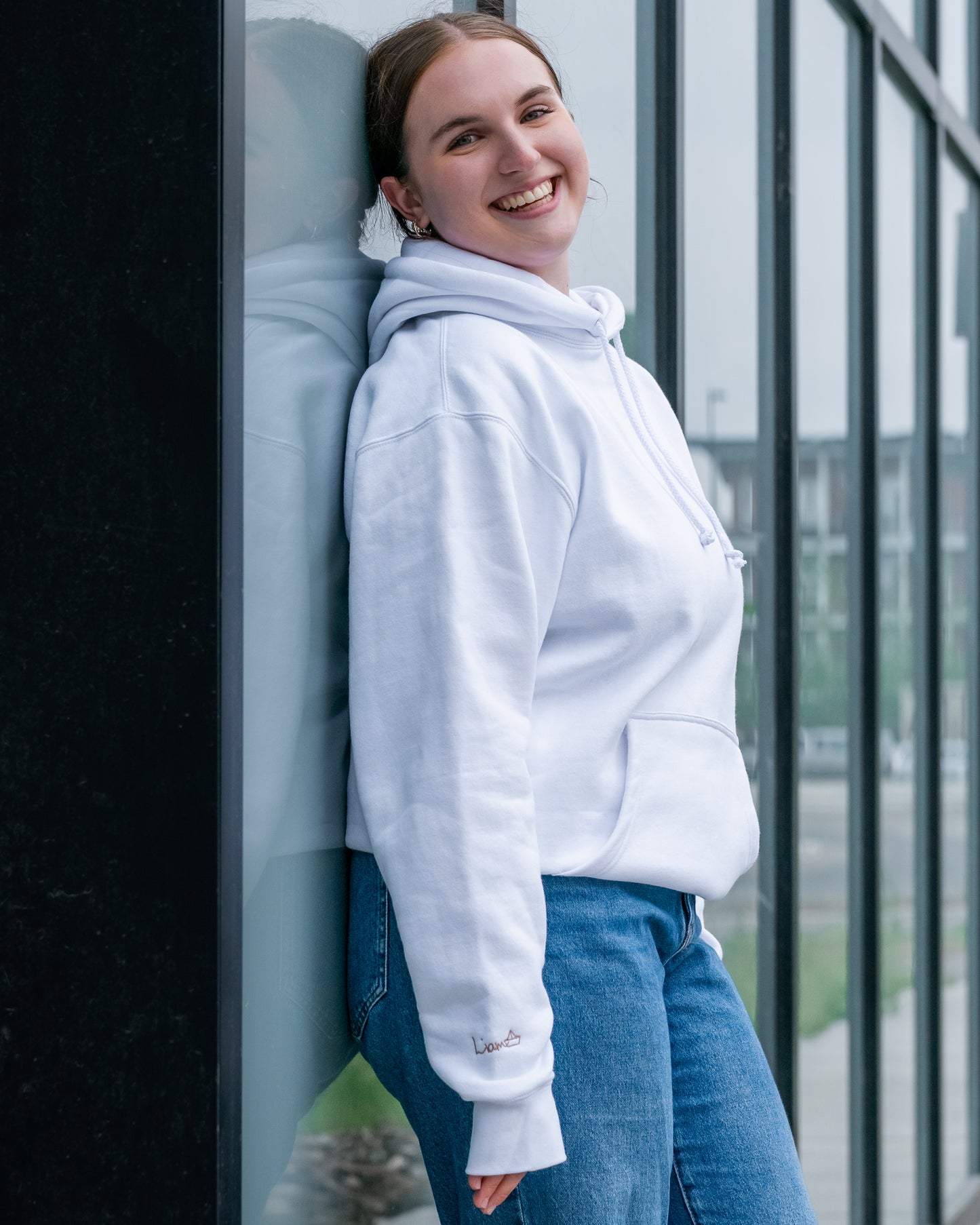 Men's / Unisex Hoodie - WHITE | River of Resilience Logo