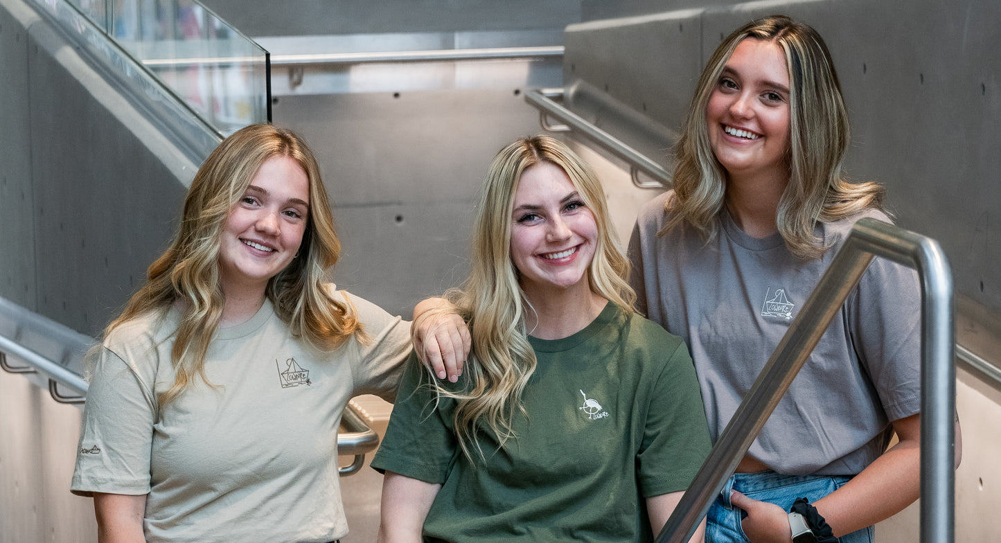 Men's / Unisex Crew Neck T-Shirt - ARMY GREEN | Crane Logo