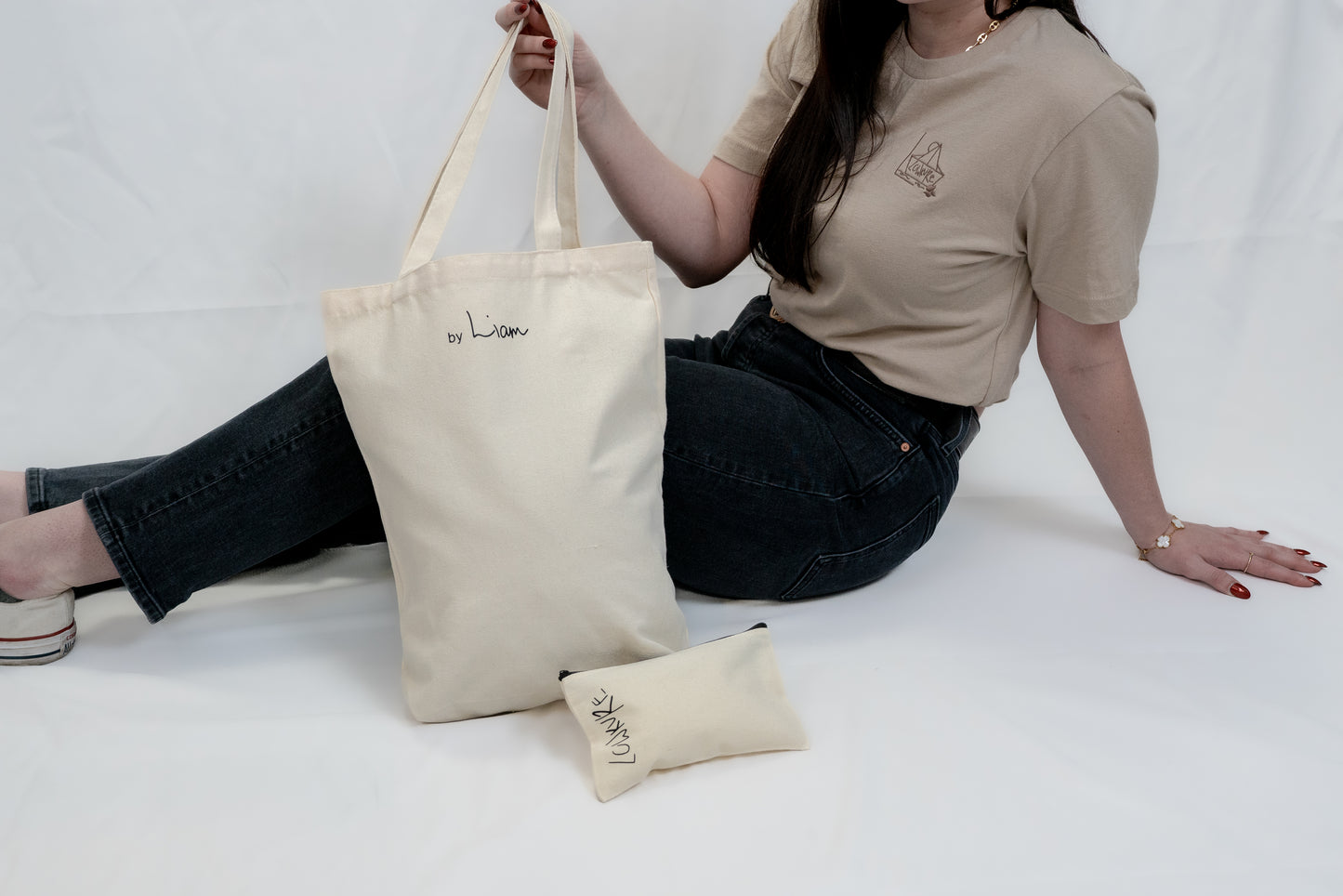 Lunar Glow Essentials Set | Lunar Carry-All Tote + Ivory Mini Pouch