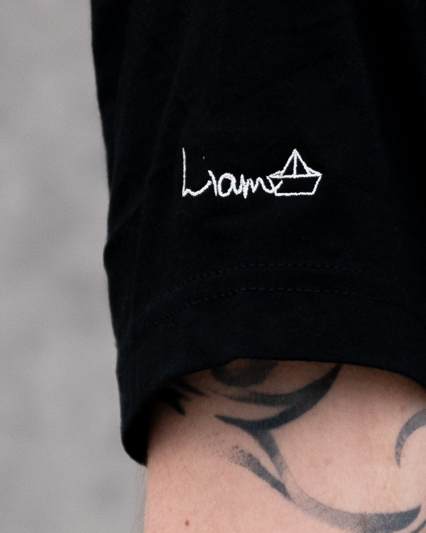 Men's / Unisex Crew Neck T-Shirt - BLACK | Crane Logo