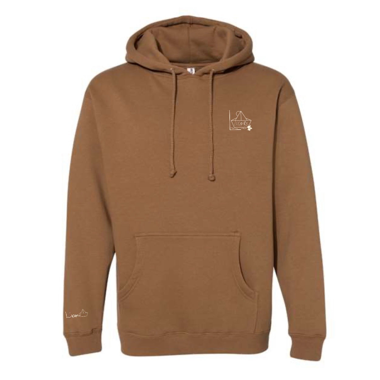 Men's / Unisex Hoodie - SADDLE BROWN | River of Resilience Logo