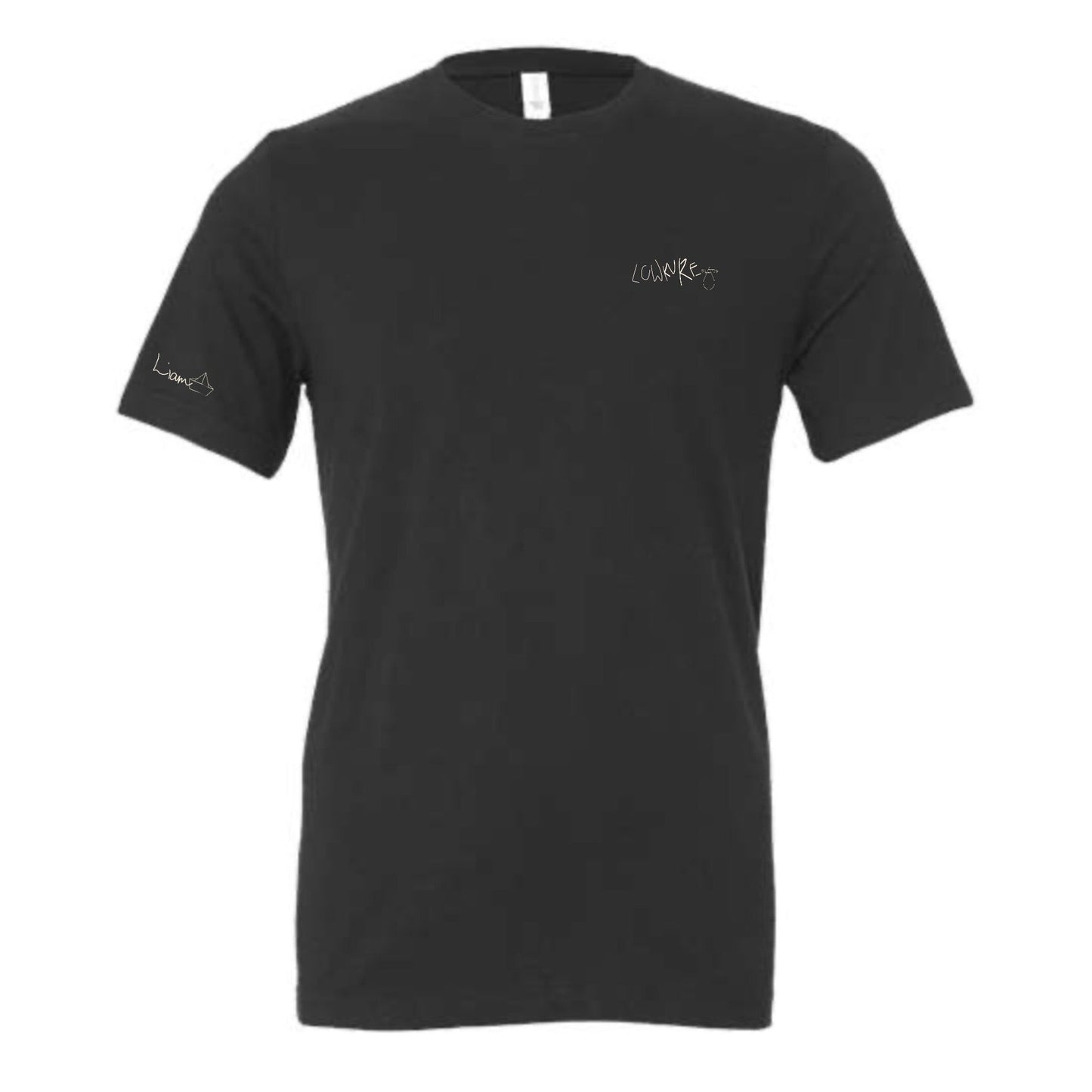 Men's / Unisex Crew Neck T-Shirt - CHARCOAL GREY | LowKure Tearlight Logo