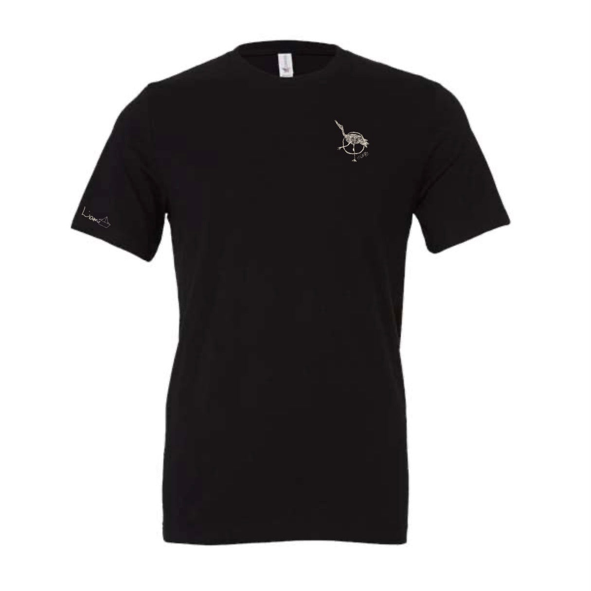 Men's / Unisex Crew Neck T-Shirt - BLACK | Crane Logo