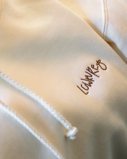 Men's / Unisex Hoodie -  BONE  |  LowKure Tearlight Logo