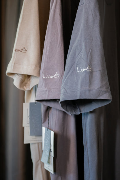 Men's / Unisex Crew Neck T-Shirt -  PEBBLE BROWN  |  XII.XVIII.MMXIX; A Date To Remember Logo