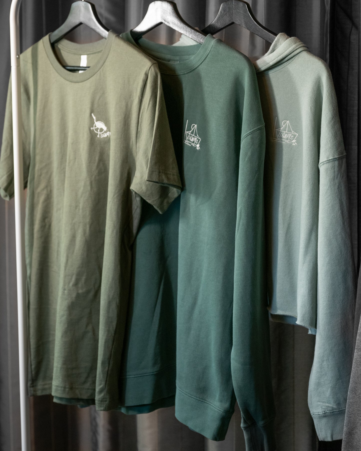 More Than a Best Friend Sweatshirt:  Men's / Unisex Vintage Dye Crewneck Sweatshirt -  ALPINE GREEN  |  River of Resilience Logo