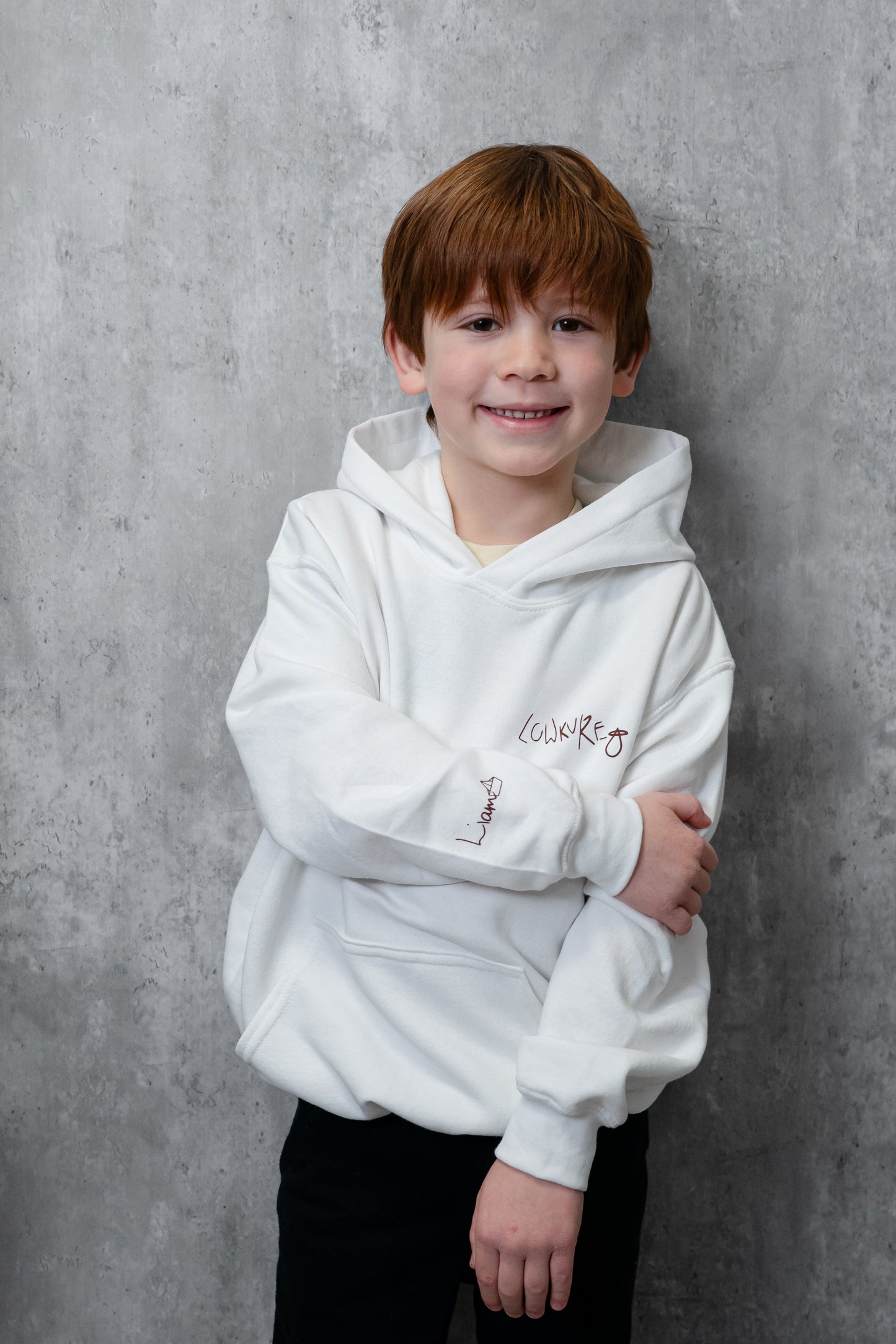 LITTLE LOWKURE  |  WHITE + BROWN   |   Little Threads of Remembrance Hoodies