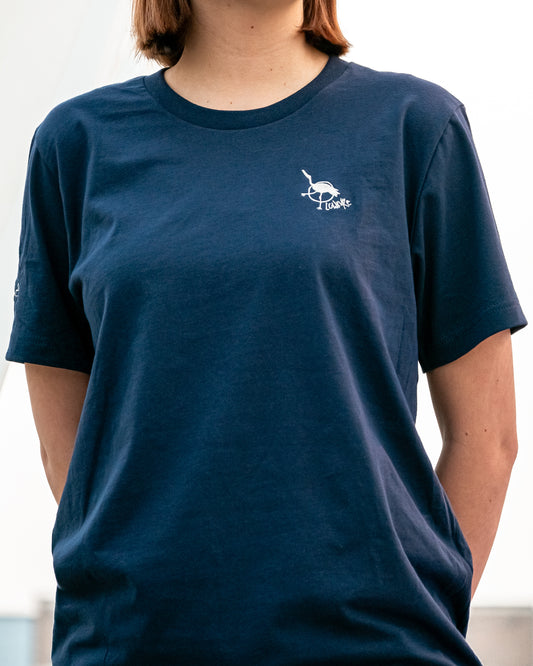 Men's / Unisex Crew Neck T-Shirt -  NAVY  |  Crane Logo