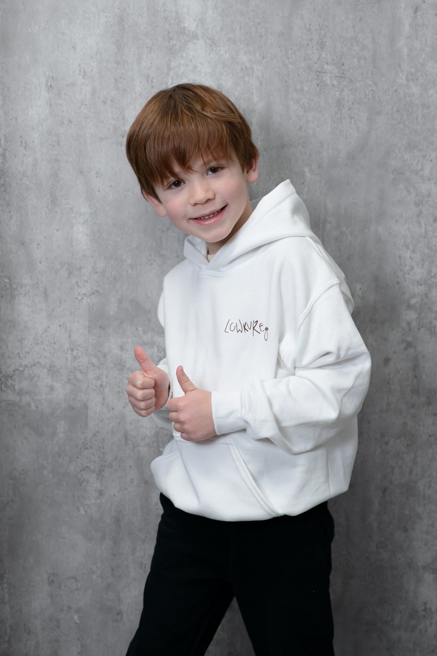 LITTLE LOWKURE  |  WHITE + BROWN   |   Little Threads of Remembrance Hoodies