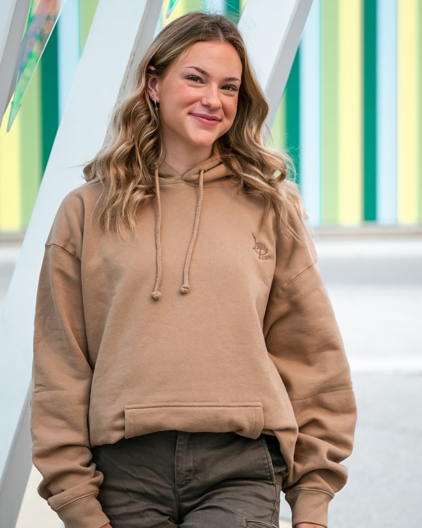 Men's / Unisex Heavyweight Hoodie -  SANDSTONE  |  Crane Logo