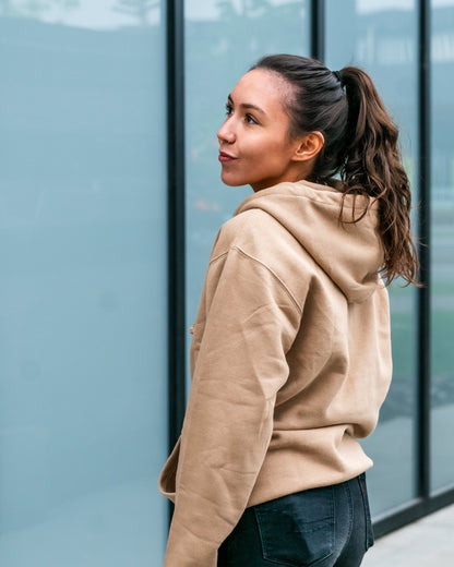 Men's / Unisex Heavyweight Hoodie -  SANDSTONE  |  Crane Logo