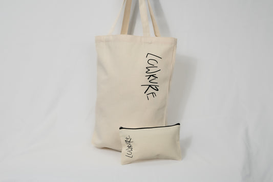 Lunar Glow Essentials Set  |  Lunar Carry-All Tote + Ivory Mini Pouch