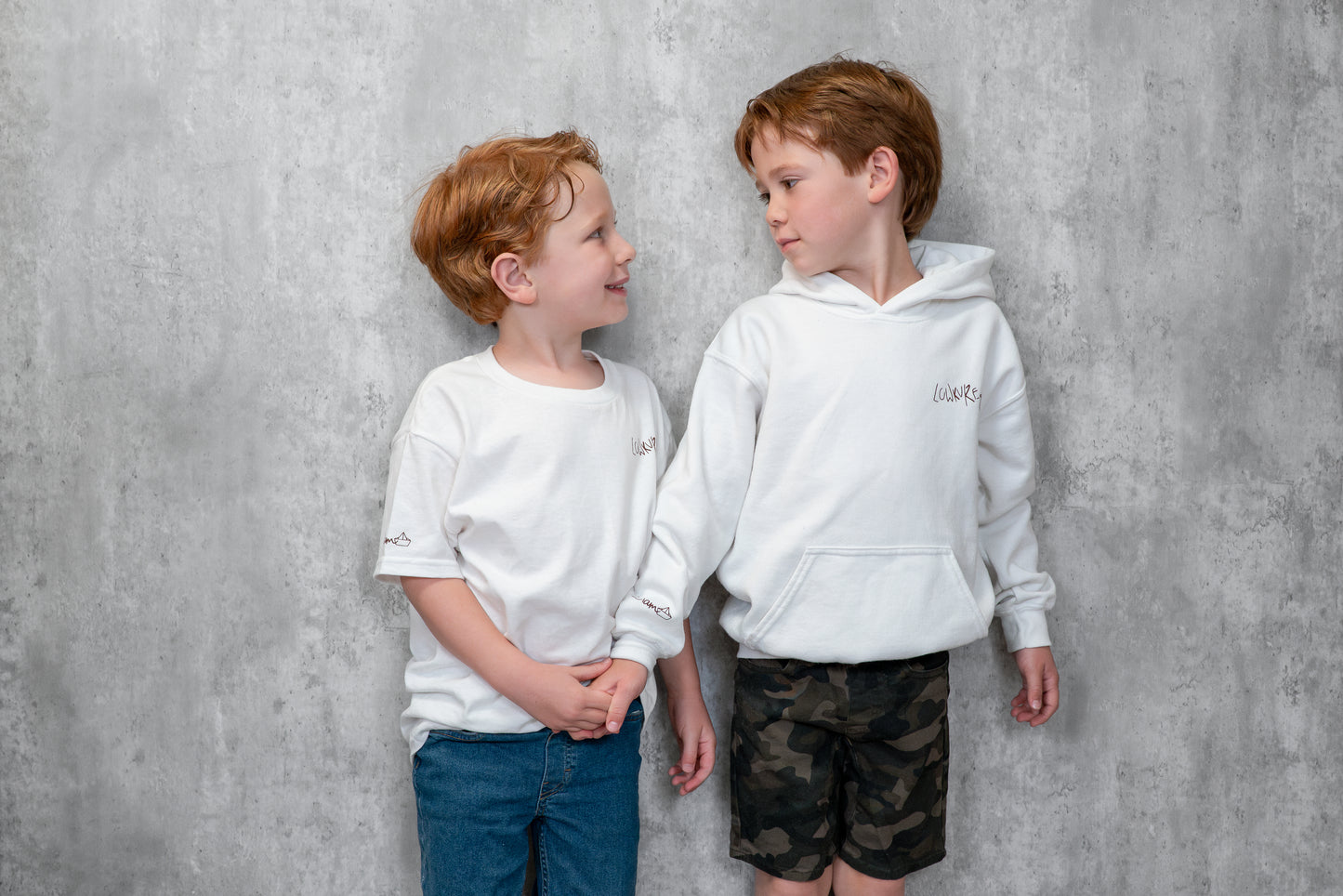 LITTLE LOWKURE  |  WHITE + BROWN   |   Little Threads of Remembrance Hoodies
