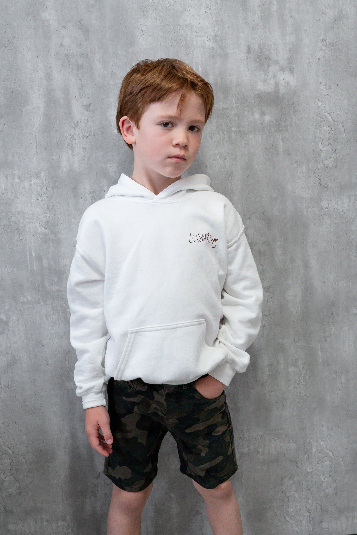 LITTLE LOWKURE  |  WHITE + BROWN   |   Little Threads of Remembrance Hoodies
