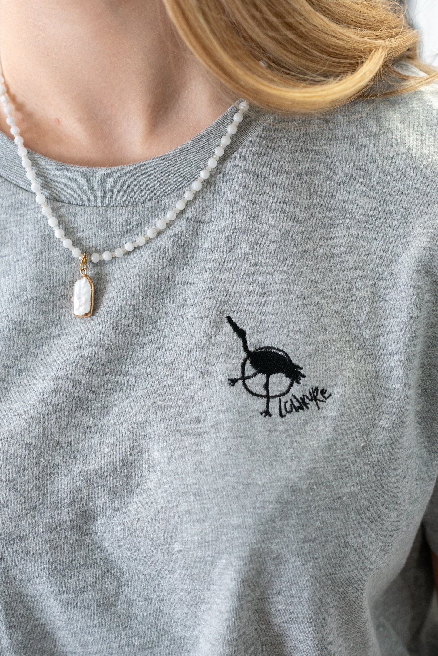 Woman's Relaxed Fit Crew Neck T-Shirt - GREY | Crane