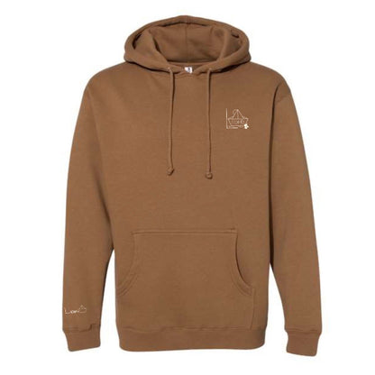 Men's / Unisex Hoodie - SADDLE BROWN  |  River of Resilience Logo