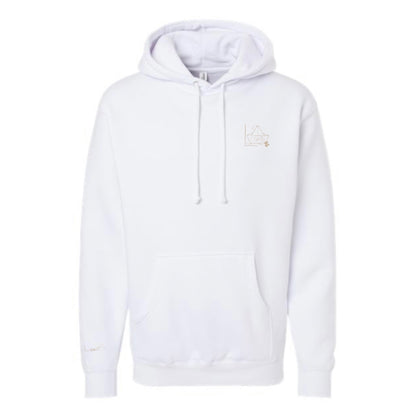 Men's / Unisex Hoodie -  WHITE  |  River of Resilience Logo