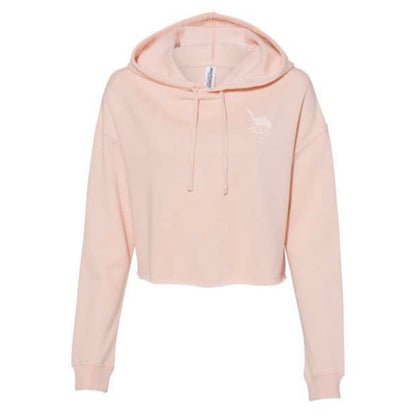 Woman's Lightweight Cropped Hoodie -  BLUSH PINK  |  Crane Logo