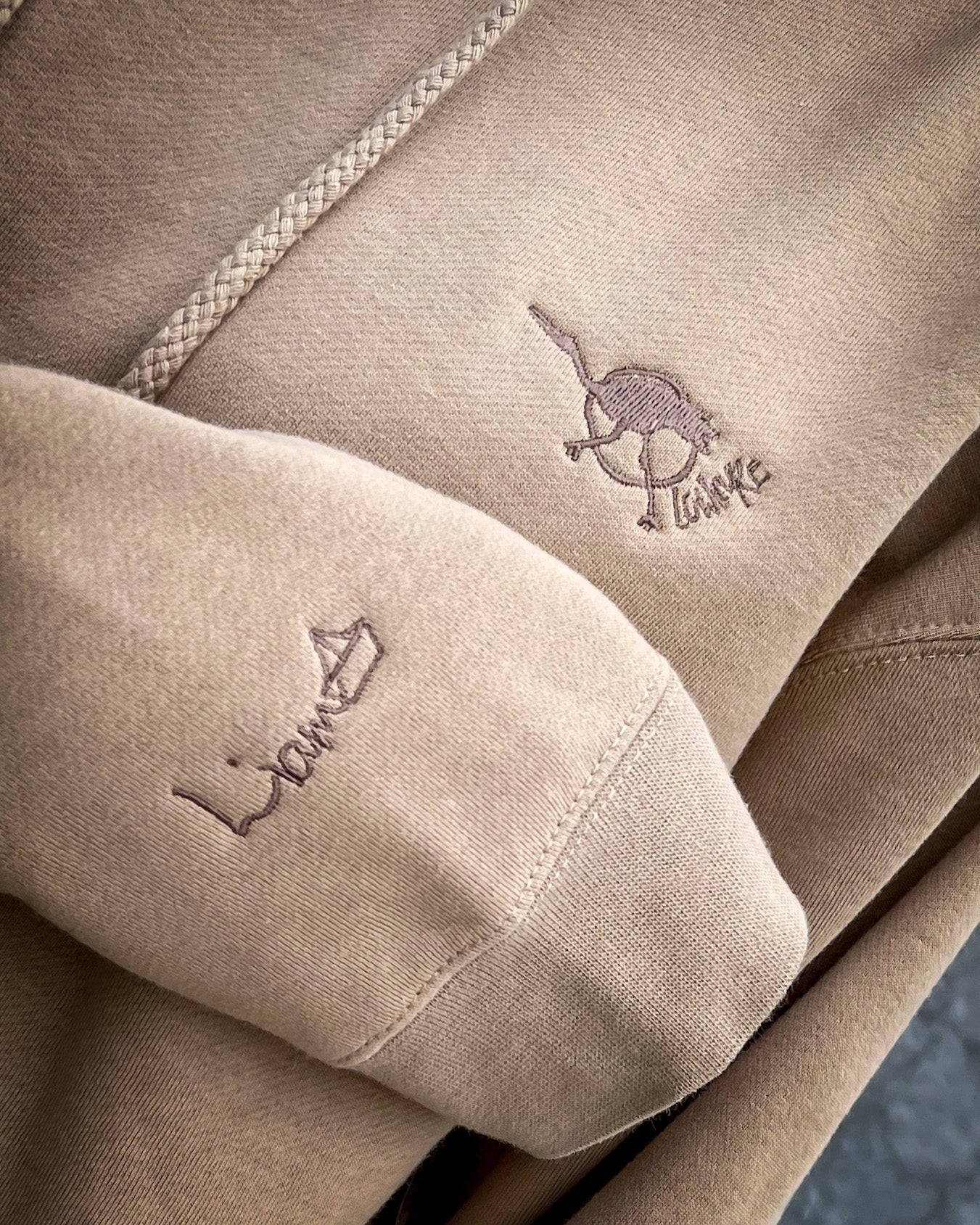 Men's / Unisex Heavyweight Hoodie -  SANDSTONE  |  Crane Logo